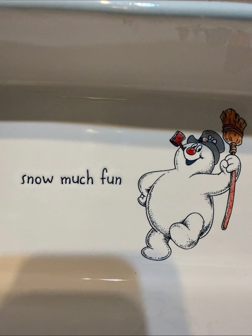 Rae Dunn Artisan Collection Frosty the Snowman Ceramic Baking Dish